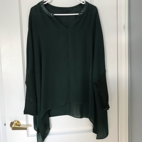 Emerald green blouse - Picture 2 of 6